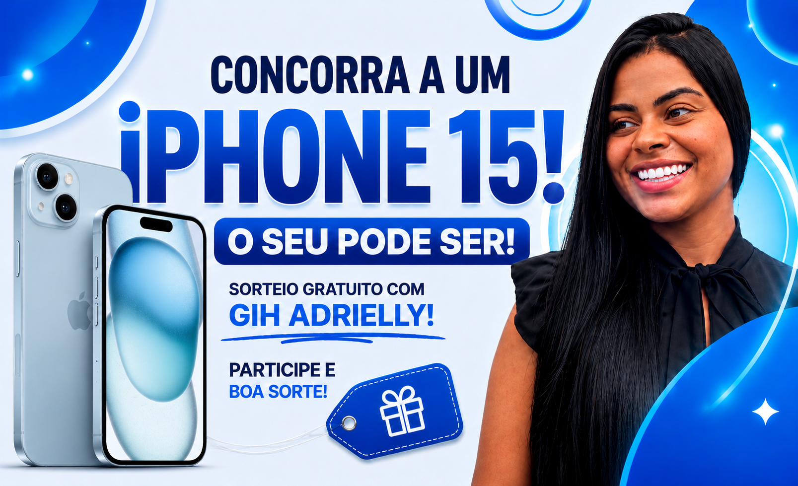 Participe do Sorteio do iPhone 15 com GIH ADRIELLY e Transforme Sua Vida